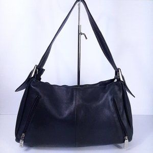 Dilaks Collection Leather Black HandBag Shoulder S